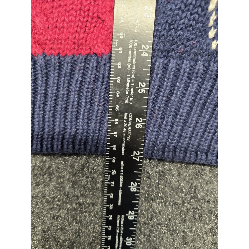 Vintage 90s St Johns Bay Sweater Colorful Geometric Chunky Knit‎  Size XL - Picture 6 of 8